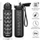Fimibuke 32 oz Water Bottle with Sleeve BPA Free Leakproof Sport Large 1L Plastic Motivational Water Bottle with Straw Strap Insulated Neoprene Holder Carrier Bag for Women Men A8Camo