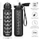 Fimibuke 32 oz Water Bottle with Sleeve BPA Free Leakproof Sport Large 1L Plastic Motivational Water Bottle with Straw Strap Insulated Neoprene Holder Carrier Bag for Women Men A8Camo
