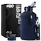 H2O Capsule 22L Half Gallon Water Bottle with Storage Sleeve and Covered Straw Lid BPA Free Large Reusable Drink Container with Handle Big Sports Jug 22 Liter 74 Ounce Navy Blue