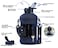 H2O Capsule 22L Half Gallon Water Bottle with Storage Sleeve and Covered Straw Lid BPA Free Large Reusable Drink Container with Handle Big Sports Jug 22 Liter 74 Ounce Navy Blue