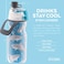 O2COOL Mist N Sip Kids Misting Water Bottle 2in1 Mist And Sip Function With No Leak Pull Top Spout Kids Water Bottle Sports Water Bottle 12 oz Sharks