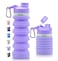 ONTA Collapsible Water Bottles BPA Free Silicone Foldable Water Bottle for TravelSilicone Portable LeakProof Travel Water Bottle 20 oz Purple