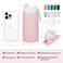 PLTCAT Collapsible Water Bottle 19oz Foldable Bottle BPA Free Reusable Lightweight LeakProof Travel Silicone Water Bottle for Travel Gym Hiking Office Camping Pink