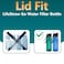 WtrBtl 2 Pack Water Bottle Lid Replacement for LifeStraw Go Water Bottle Water Bottle Lid Replacement Parts Compatible with LifeStraw Go Filter Water Bottles Black