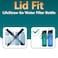 WtrBtl 2 Pack Water Bottle Lid Replacement for LifeStraw Go Water Bottle Water Bottle Lid Replacement Parts Compatible with LifeStraw Go Filter Water Bottles Black
