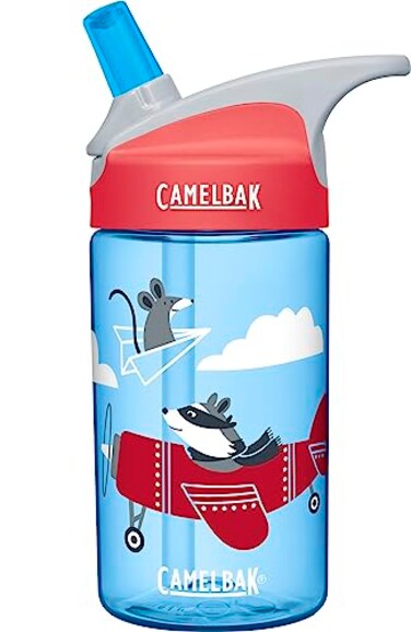 CamelBak Eddy Kids Water Bottle with Big Bite Valve SpillResistant EasySip Design for Everyday Hydration 12oz Airplane Bandits