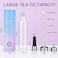 ChezMax Crystal Glass Water Bottle Energy Quartz Gemstone Water Bottle with Changeable Natural Crystal Center for Healing and Wellness