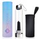 ChezMax Crystal Glass Water Bottle Energy Quartz Gemstone Water Bottle with Changeable Natural Crystal Center for Healing and Wellness