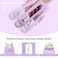 chunmo 24 oz Glass Water Bottles with 2 LidsHandle Spout Lid Straw Lid Motivational Water Bottle with Time Marker and Silicone SleeveLeakproofPurple1 Pack