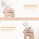 chunmo 32 oz Glass Water Bottles with 2 LidsHandle Spout Lid Straw Lid 1 Liter Motivational Borosilicate Water Bottle with Time Marker and Silicone SleeveLeakproofAmber1 Pack