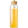 Doseno Glass Bottles with Lids and Time Marker Glass Water Bottles with Carrying Strap 17oz Glass Bottles for Juicing for Office Gym