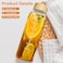 Doseno Glass Bottles with Lids and Time Marker Glass Water Bottles with Carrying Strap 17oz Glass Bottles for Juicing for Office Gym
