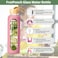 FrutPunch 18 OZ Glass Water Bottles Water Bottle with Time Marker Leakproof Glass Water Bottles with Silicone Sleeves Suitable for Offices and Gyms pink