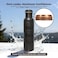 FURNISHFUL FINESSE 100 Pure Copper Water Bottle 34 oz Antique Black Ayurvedic Drinking Bottle with LeakProof Lid Reusable BPAFree Pack Of 1