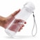 GearTek Clear Plastic Water Bottle No Markings 24oz Chug Lid Sports Water Bottle Leak Proof ReUsable Flip Top Plastic Drinks Bottles for School Exams Office Gym Cycling Clear24oz