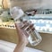 GearTek Clear Plastic Water Bottle No Markings 24oz Chug Lid Sports Water Bottle Leak Proof ReUsable Flip Top Plastic Drinks Bottles for School Exams Office Gym Cycling Clear24oz