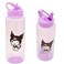 SANRIO Kuromi Reusable Water Bottle Set Sanrio Bundle 30oz Plastic Water Bottle with Spout for Home School Sports Plus Sticker and More Kuromi Container