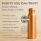 LIVINGNISH Premium Pure Copper Water Bottle for Drinking Extra Large 34 Oz Wide Mouth Hammered Ayurvedic Copper Water Bottle with Straw Handcrafted LeakProof Vessel Reusable BPAFree