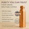 LIVINGNISH Premium Pure Copper Water Bottle for Drinking Extra Large 34 Oz Wide Mouth Hammered Ayurvedic Copper Water Bottle with Straw Handcrafted LeakProof Vessel Reusable BPAFree
