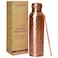 LIVINGNISH Premium Pure Copper Water Bottle for Drinking Extra Large 34 Oz Wide Mouth Hammered Ayurvedic Copper Water Bottle with Straw Handcrafted LeakProof Vessel Reusable BPAFree