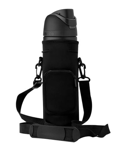AF-WAN Neoprene Carrier Water Bottle Insulation SleeveWaterproof AntiSlip AntiScratch Pouch with Shoulder Strap fit for Owala Insulated Stainless Steel Water Bottle Black For 40 oz