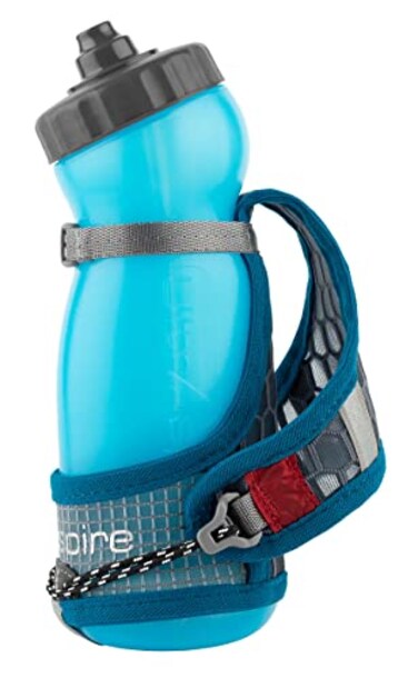 Ultraspire Iso Versa 20 Blue Grey Runners Water Bottle Handheld with Handstrap