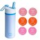 Vitapod Paris Hilton x Daily Wellness System 22oz Pearlescent Water Bottle in Poolside Blue 6 Drink Mix Pod Sampler Includes BEAUTY HYDRATION and ENERGY Functional Drink Mix Pods