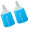WILDREEDS 150ml Soft Flask TPU Collapsible Soft Water Bottle for Hydration Pack Running Vest Folding Water Bottle for Hiking Cycling Climbing2Pcs Blue