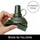 WILDREEDS 500ml Soft Flask TPU Collapsible Soft Water Bottle for Hydration Pack Running Vest Folding Water Bottle for Hiking Cycling Climbing1Pcs Green