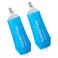 WILDREEDS 500ml Soft Flask TPU Collapsible Soft Water Bottle for Hydration Pack Running Vest Folding Water Bottle for Hiking Cycling Climbing2Pcs Blue
