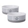Bone Dry Paw Patch Ceramic Pet Collection Medium Set 6x2 Gray 2 Piece