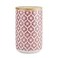 Bone Dry Lattice Collection Pet Bowl Canister Treat Canister 4x65 Rose