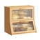 GHWIE Double Layer Bamboo Bread Box for Kitchen CounterLarge Capacity Bread Storage BinBread Container with Acrylic Wavy Door Panel Natural Extra Large