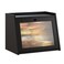 GHWIE Large Bread Box Easy Access Cleaning Bamboo Bread Box for Kitchen Countertop with Acrylic Door Black Large