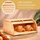 2 Lb. 2 Lb Depot Breadbox for Kitchen Countertop VintageStyle Bamboo Bread Box Wood Japanese Bread Box Bread Cabinet for Kitchen Counter Bread Bin 17 x 10 x 7