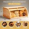 2 Lb. 2 Lb Depot Breadbox for Kitchen Countertop VintageStyle Bamboo Bread Box Wood Japanese Bread Box Bread Cabinet for Kitchen Counter Bread Bin 17 x 10 x 7