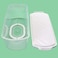 FEOOWV Portable Plastic Rectangular Loaf Bread Box with Transparent Lid Bread Keeper for Carrying and Storing Loaf CakesBanana BreadPumpkin BreadQuick Breads White