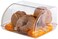 Gagee Bread Box for Kitchen CountertopAcrylic Bread Storage Container for Homemade BreadCookies Bagels Muffins Bread Holder with Roll Top LidClear