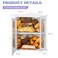 Wieghda Corner Bread Box for Kitchen Countertop Farmhouse Style with Acrylic Wavy Door Panel White Counter Bread boxes Extra Large Food Storage Container