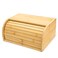 Lawei Bamboo Bread Box Large Natural Roll Top Wood Bread Box Countertop Bread Storage Bin Bread Boxes Holder for Kitchen Food Storage No Assembly Required