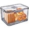 Gifhomfix Bread Box Bread Boxes for Kitchen Counter Airtight Time Recording Bread Storage Container with Lid Bread Keeper for Homemade Bread Toast Bagel Donut and Cookies LARGE Grey