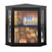 BMOSU Corner Bread Box for Kitchen Countertop Double Layer Bamboo Wooden Bread box Large Capacity Bread Storage BinBlack Extra Large