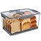 Honbuty Bread Box Bread Boxes with Lid for Kitchen Counter Airtight Loaf Bread Storage ContainerLarge Time Recording Bread Keeper for Homemade Bread Toast Bagel Donut and Cookies Gifts for Mom Dad