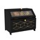 HOLTICO Double Layer Bread Box With Golden Trim for Countertop Wooden Bread Container for Kitchen Counter Corner Bread Storage Black1