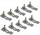 Homydom Undermount Sink Clips Sink Brackets Epoxy Sink Clips 10 Pack Kit Kitchen Bathroom Sink Supports