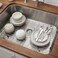 LQS Kitchen Sink Bottom Grid and Sink Protector Sink Rack for Bottom of Grid 26 x 14 with Center Drain Hole for Handmade Single Bowl Stainless Steel Sinks Grid Kitchen Sinks Grate