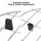 Zeesink Sink Rack Rubber Feet6 PCS Replacement Rubber Feet for Kitchen Sink Bottom GridBlack Color