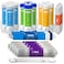 EXPRESS WATER Express Water 2 Year Reverse Osmosis System Filter Set 22 Filters with 100 GPD RO Membrane Carbon GAC ACB PAC Sediment SED Alkaline and UV Filters 10 inch Size Replacement Water Filters