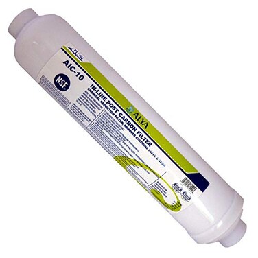 LASCO 371821 Ice Maker Inline Filter with 14Inch Compression Connection 2Inch x 10Inch White
