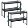 X-cosrack 4 Pack Kitchen Cabinet Shelves Organizers Kitchen Counter Storage Shelf Spice Rack Expandable Length Adjustable Height Stackable Sturdy 30LBS Bearing Small Cupboard Tabletop Organizer Shelf